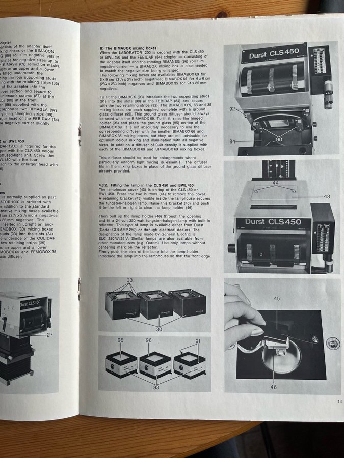 Durst Laborator 1200 - Operating Instructions