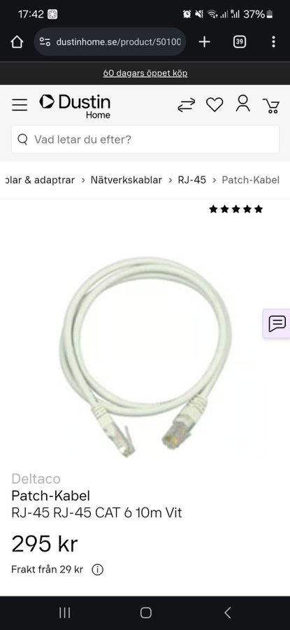 Patch-Kabel RJ-45 RJ-45 CAT 6 10m Vit