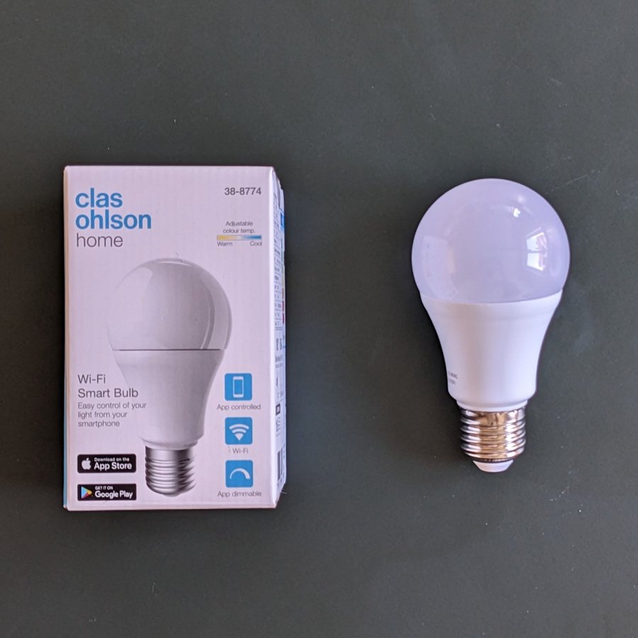 Clas Ohlson Smart Wi-Fi Glödlampa E27