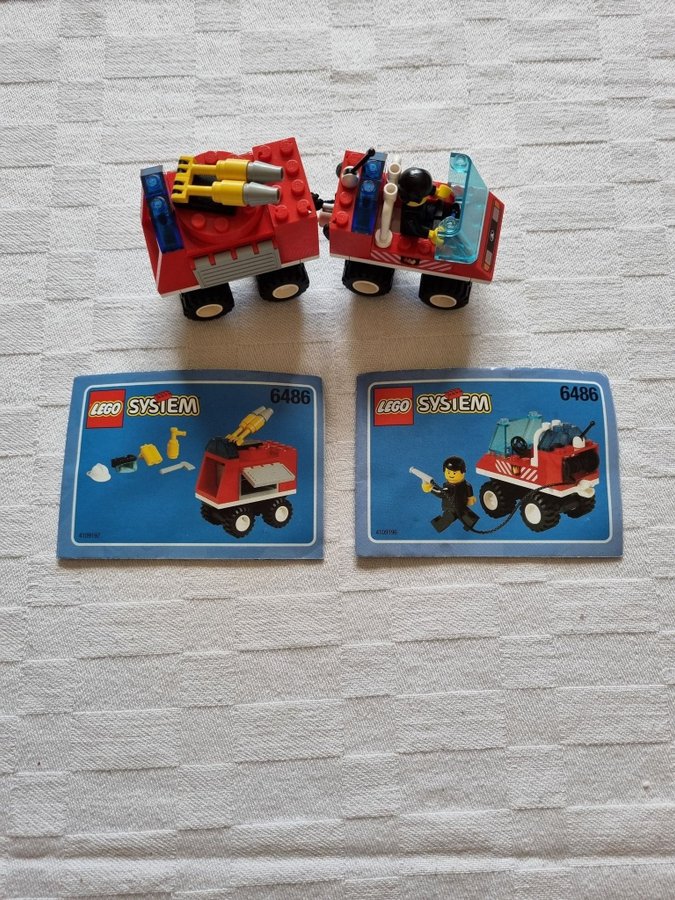 Komplett LEGO 6486 Fire Engine med manualer