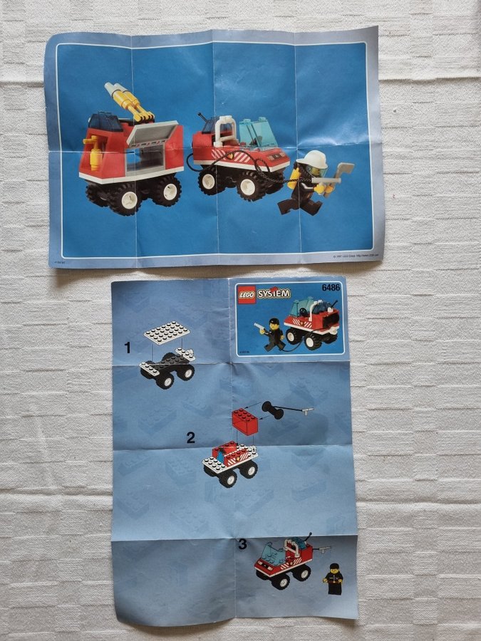 Komplett LEGO 6486 Fire Engine med manualer