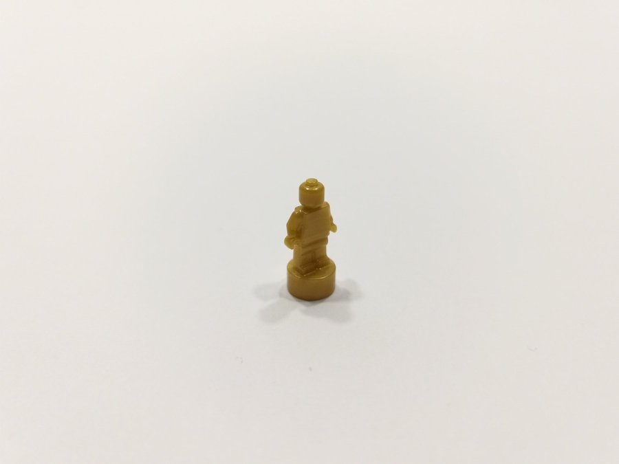 Lego - tillbehör - staty - 1x1 - part 90398 - guld (pearl gold)