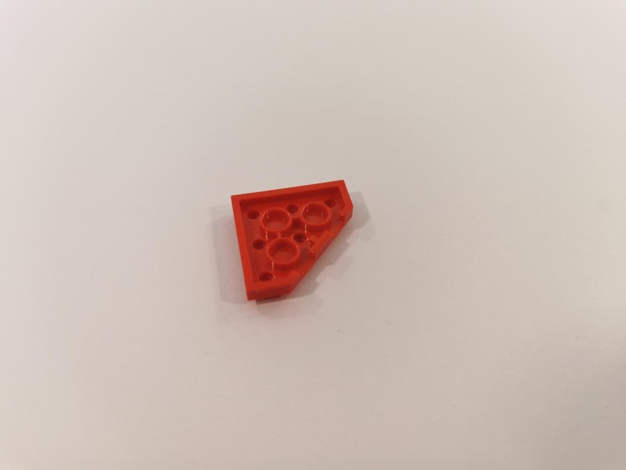 Lego - wedge - vinge - plate - 3x3 - part 2450 - röd