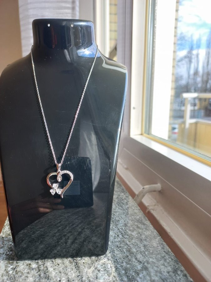 New 925 sterling silver heart pendant chain