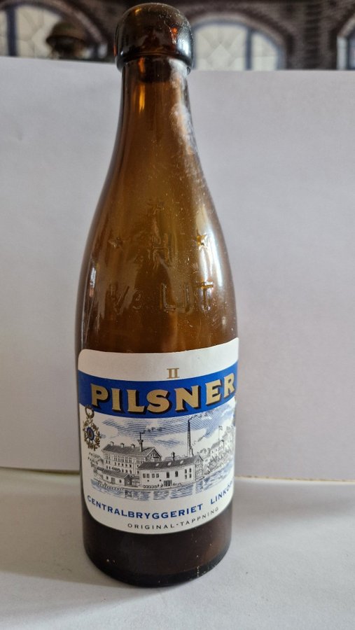 CENTRALBRYGGERIET LINKÖPING PILSNER ölknoppflaska