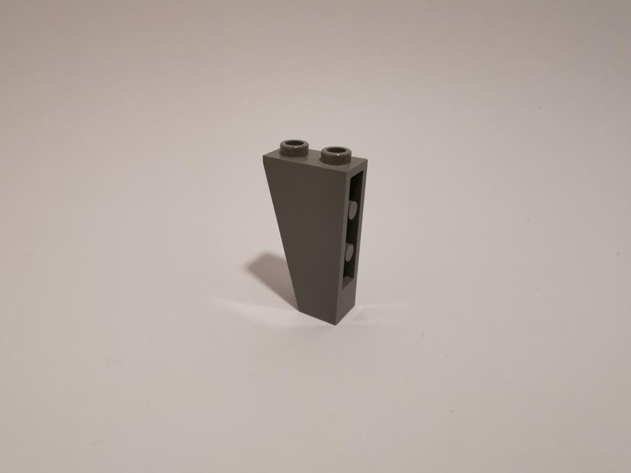 Lego - sned - slope - inverted - 2x1x3 - part 2449 - ljusgrå (old light gray)