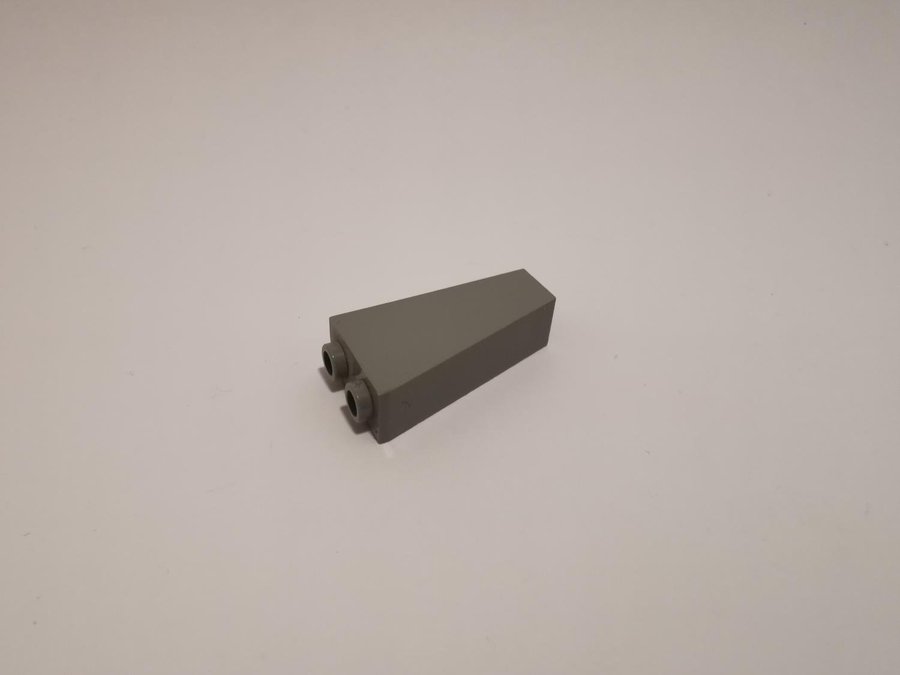 Lego - sned - slope - inverted - 2x1x3 - part 2449 - ljusgrå (old light gray)