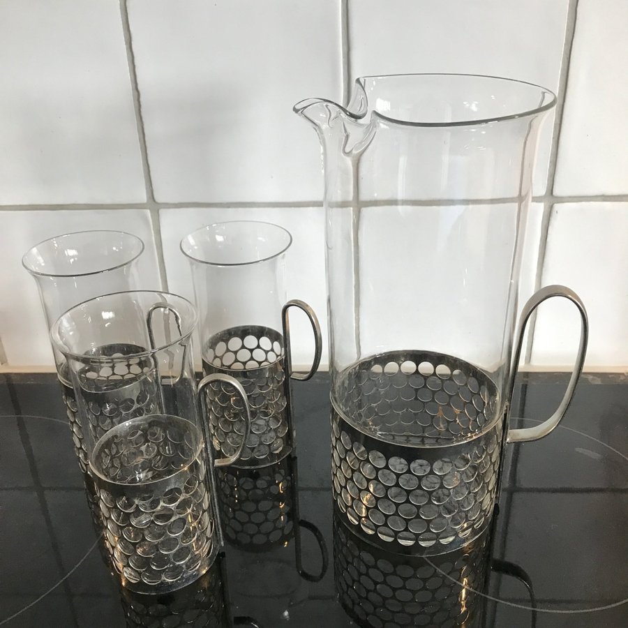 Royal krona höga irishcoffeglas/ kaffeglas och kanna Retro