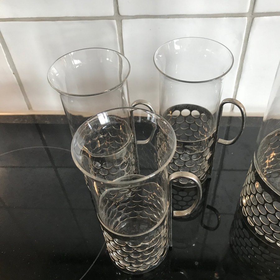 Royal krona höga irishcoffeglas/ kaffeglas och kanna Retro