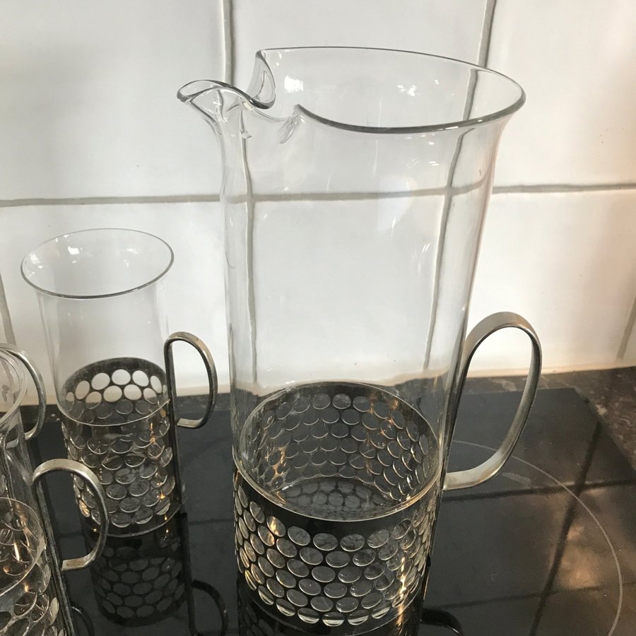 Royal krona höga irishcoffeglas/ kaffeglas och kanna Retro