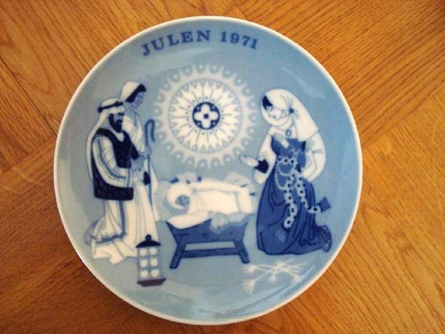 Jultallrik Porsgrund Norway JULEN 1971 juleplate / Christmas Plate