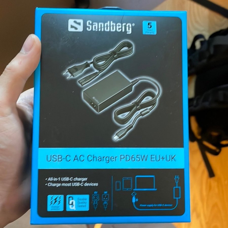 Sandberg USB-C AC Charger PD65W EU+UK