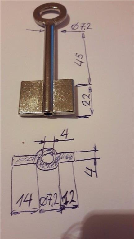 SANK1 CANAS  Kassaskåpsnycklar/Safe Key Blank/