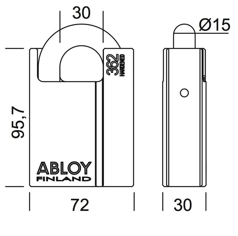 Hänglås /Abloy PL 362 T Protec 2 /Shrouded Hardened Steel Padlock