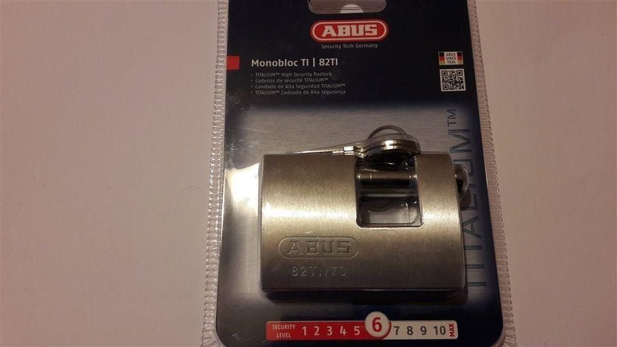 Hänglås /ABUS 82TI/70 TITALIUM™ Padlock With 2 Keys