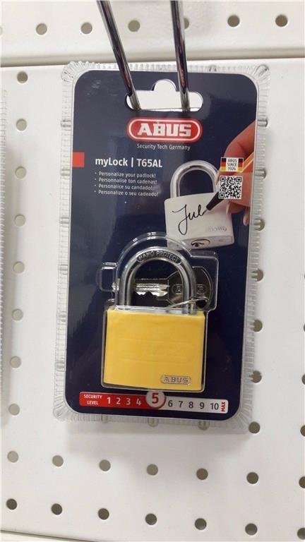 Hänglås ABUS Padlock ECOLUTION™ T65AL/Color Yellow