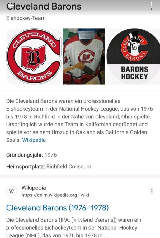 Sehr seltener Eishockey Puck Cleveland Barons Neu