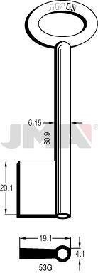 SKS5D CANAS /53G JMA/ Kassaskåpsnycklar/Safe Key Blank/