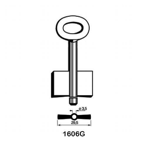 2606  SILCA /Kassaskåpsnycklar/Safe Key Blank/