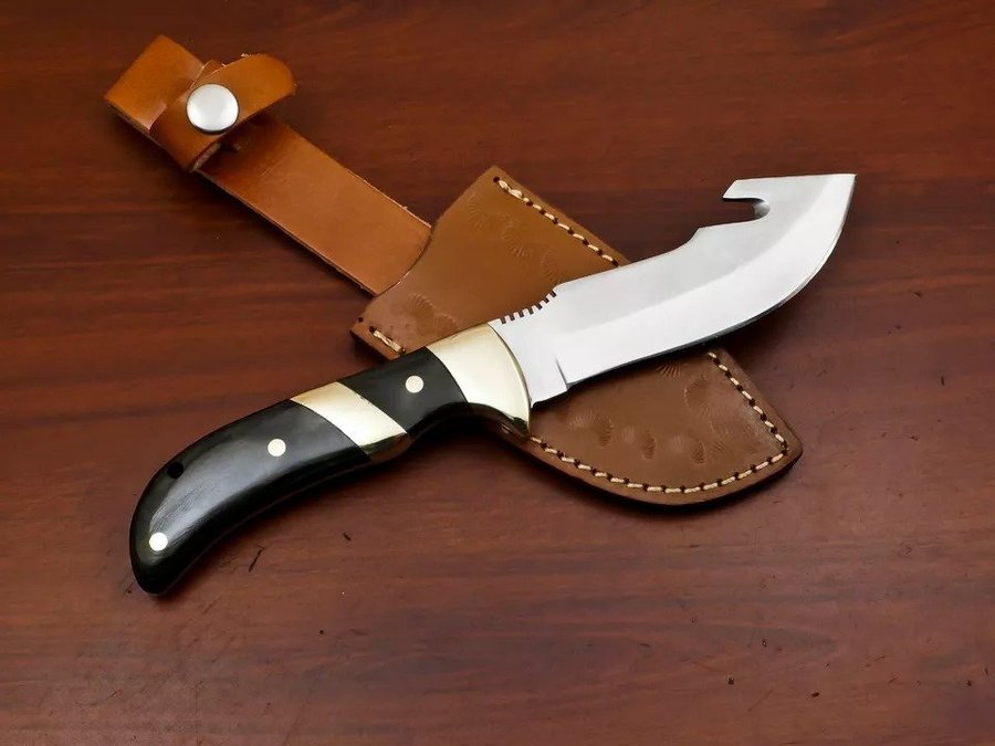 HANDMADE D2 BLADE GUT HOOK HUNTING KNIFE SKINNING KNIFE CAMPING KNIFE KNIFE LOVE