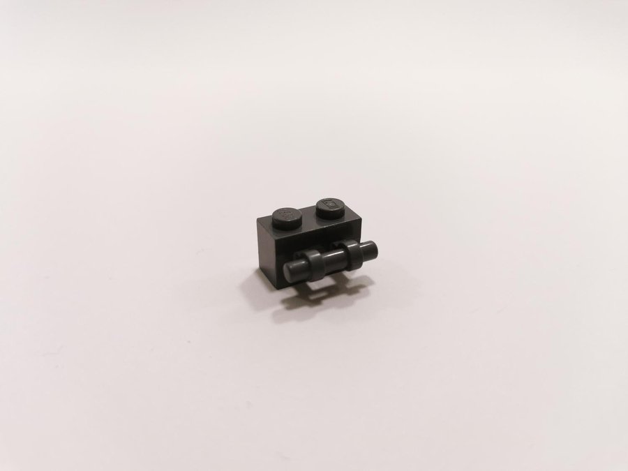 Lego - brick - modifierad - bar handle - 1x2 - part 30236 - mörkgrå (bluish)