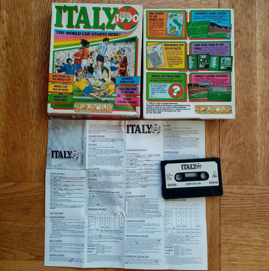 Italy 1990 (US Gold) ->TESTAD<- Commodore 64 / C64 Spel