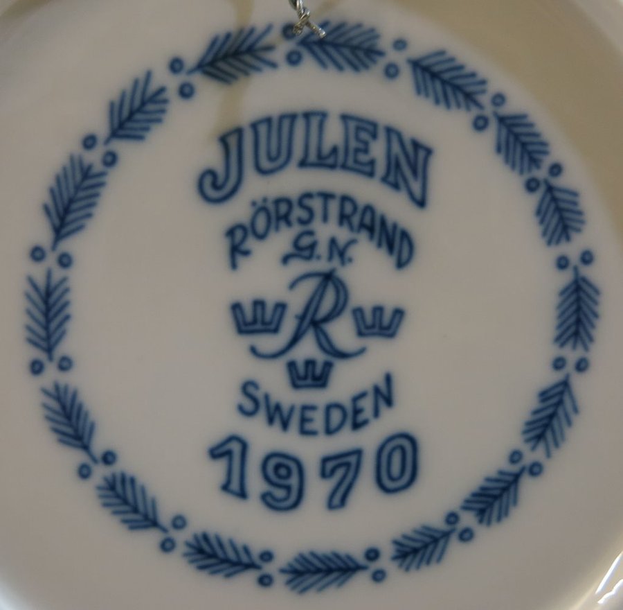 Väggtallrik JULEN 1970 Rörstrand Sweden Design Gunnar Nylund