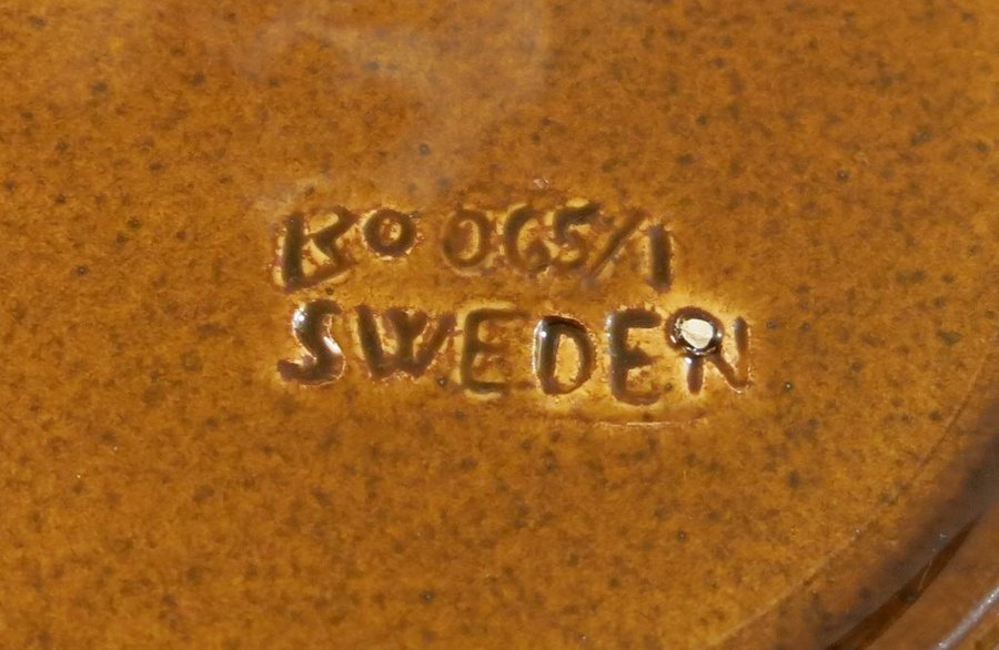 Vintage kopp med fat Bo Fajans Sweden
