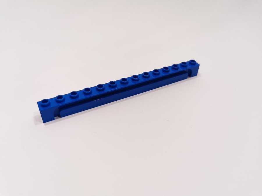 Lego - brick - garage - port - räls - 1x14 - part 4217 - blå