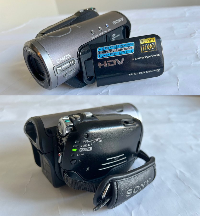 Sony HDR-HC3E - HDV 1080 / mini DV Videokamera - HDMI utgång