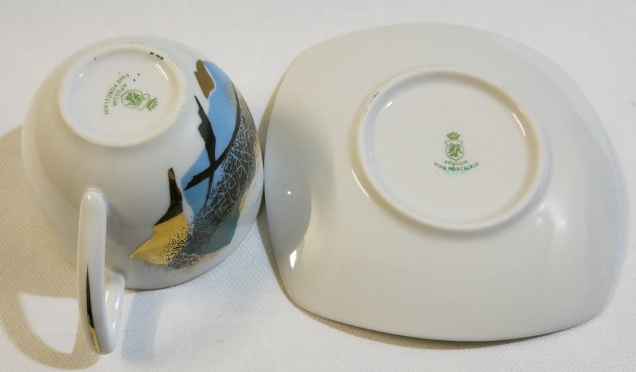 Kopp med fat Apulum Fine Porcelain