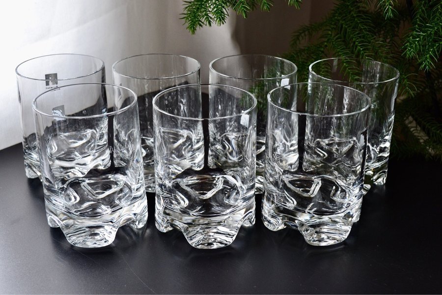 7 st WHISKYGLAS/ DRICKSGLAS i kristall - BORMIOLI ITALIEN