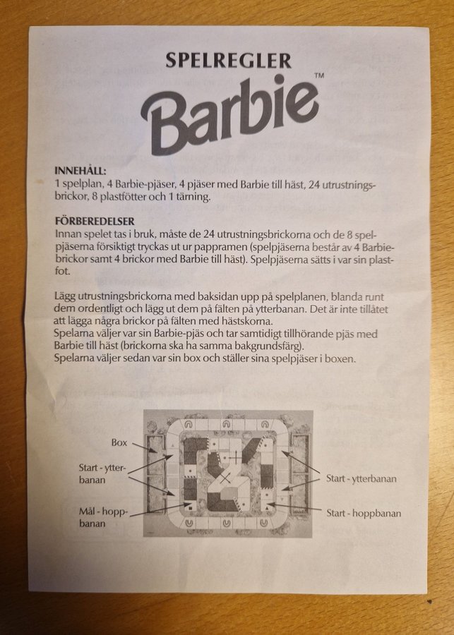 Barbie Hästspelet Komplett Fint skick