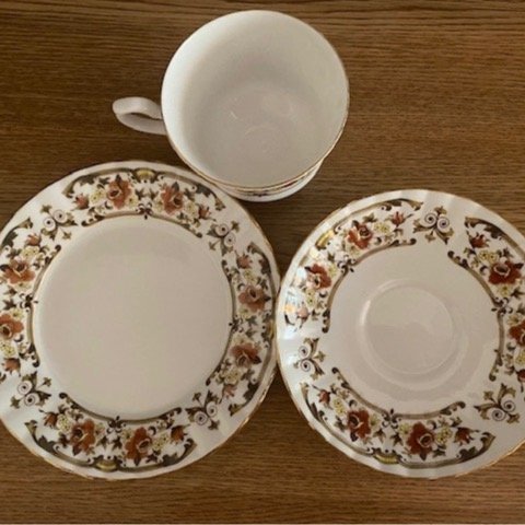 Royal Stafford Bone China Clovelly kaffekopp fat assiett (set 2/4)