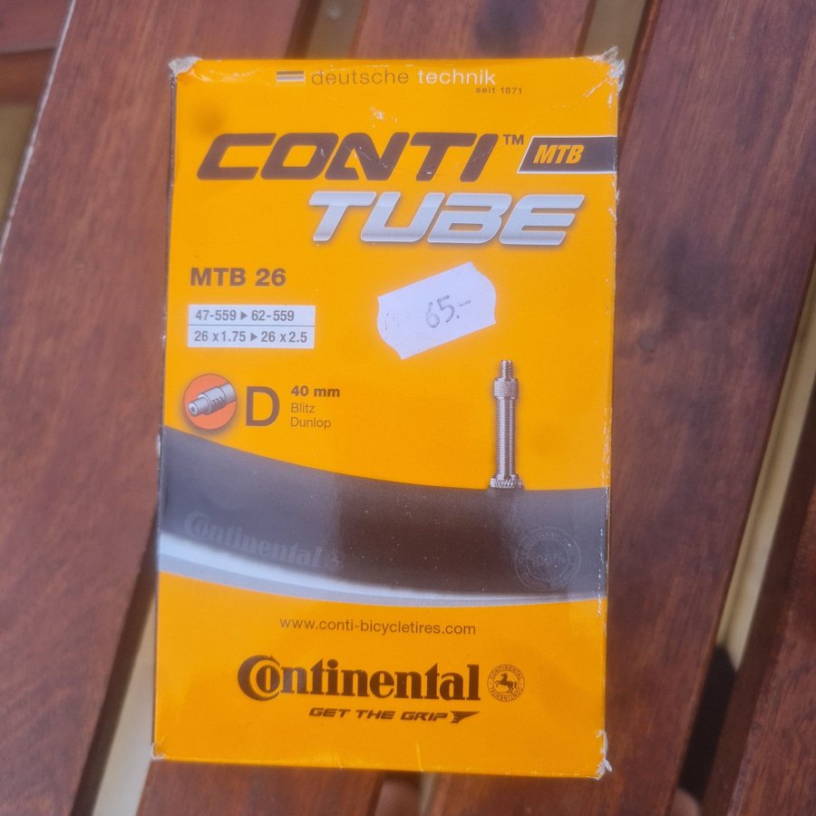 6 st Continental MTB 26 slangar - 26 x 1.7526 × 2.5 40 mm