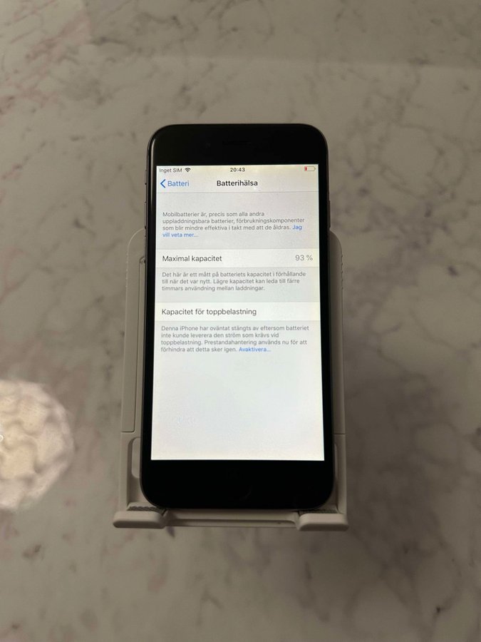 Apple iPhone 6 32GB Space Gray - 93% Batterihälsa