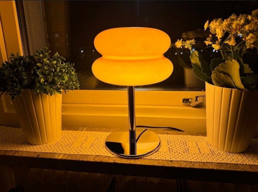 Retro bordslampa i glas Macaron Egg Tart ORANGE