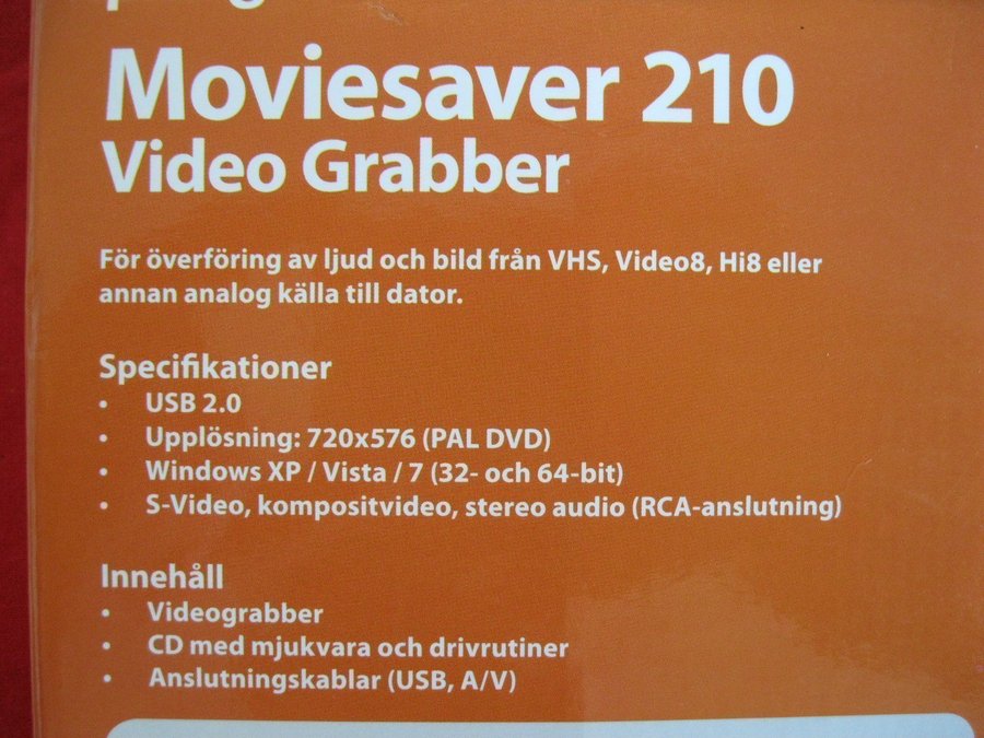 Muviesaver 210 Video Graber för film Digitalisering