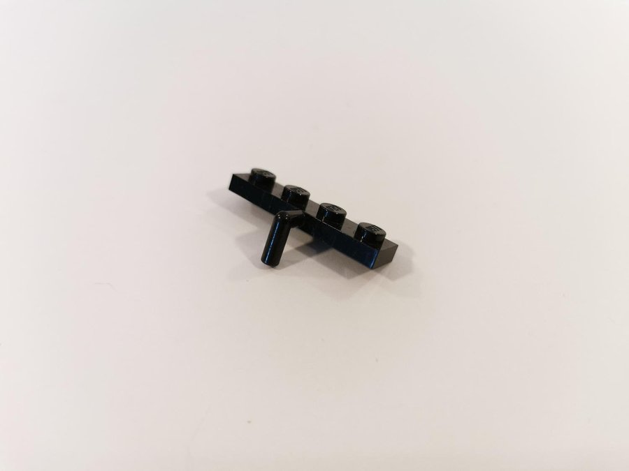 Lego - plate - koppling - krok - 1x4 - part 30043 - svart