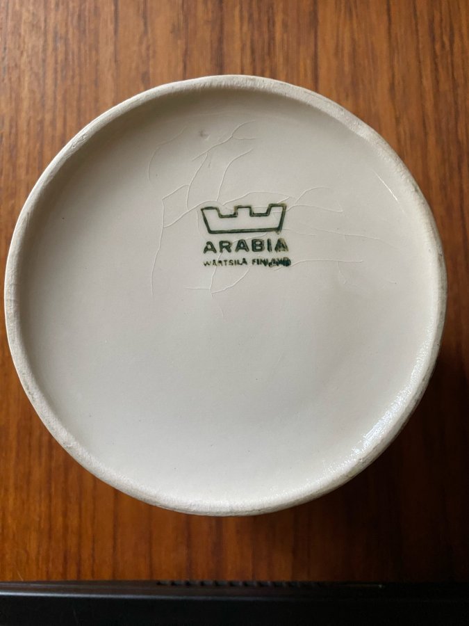 Arabia Pomona burk med lock blåbär 60- tal