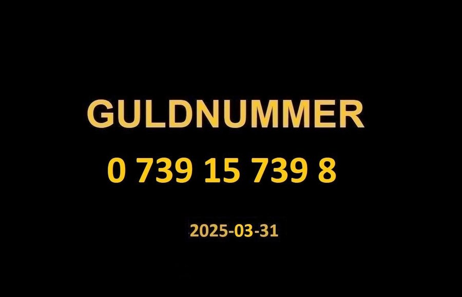 0 739 15 739 8 GULDNUMMER mobilnummer telefonnummer kontantkort nummer guld