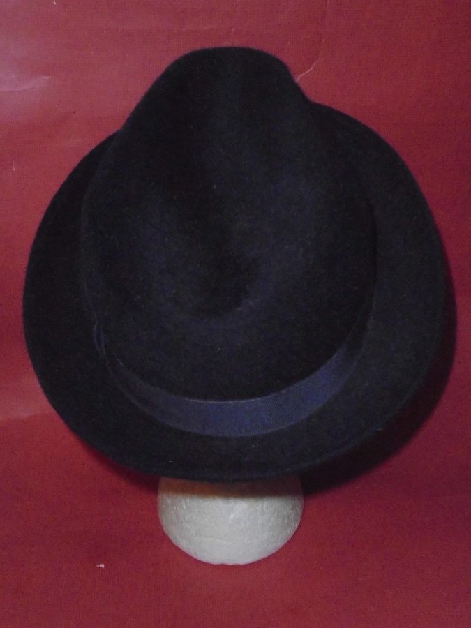 hatt svart herrhatt vintage oanvänd