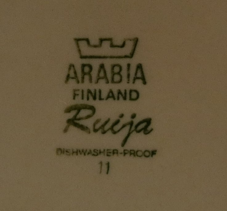 Assiett RUIJA Arabia Finland Raija Uosikkinen