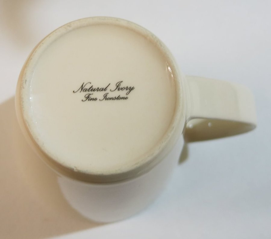 Vintage mugg Natural Ivory Fine Ironstone