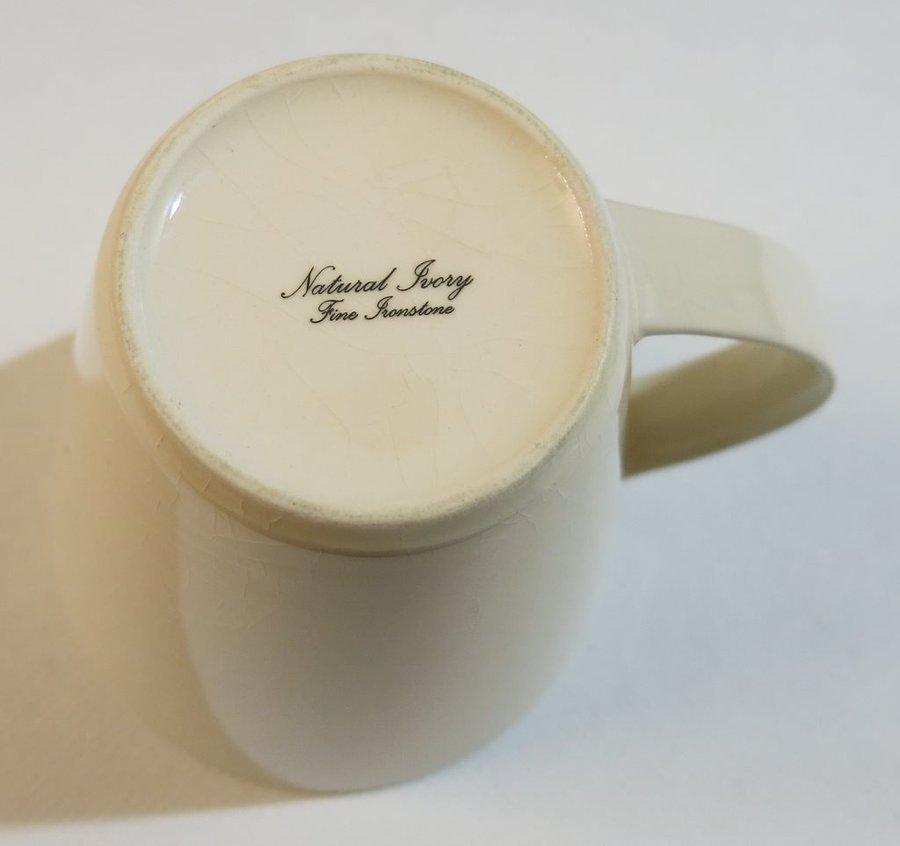 Vintage mugg Natural Ivory Fine Ironstone