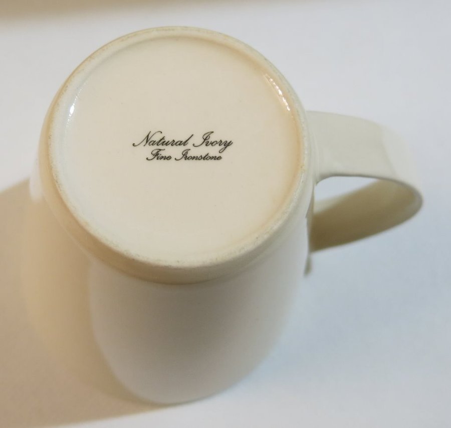 Vintage mugg Natural Ivory Fine Ironstone