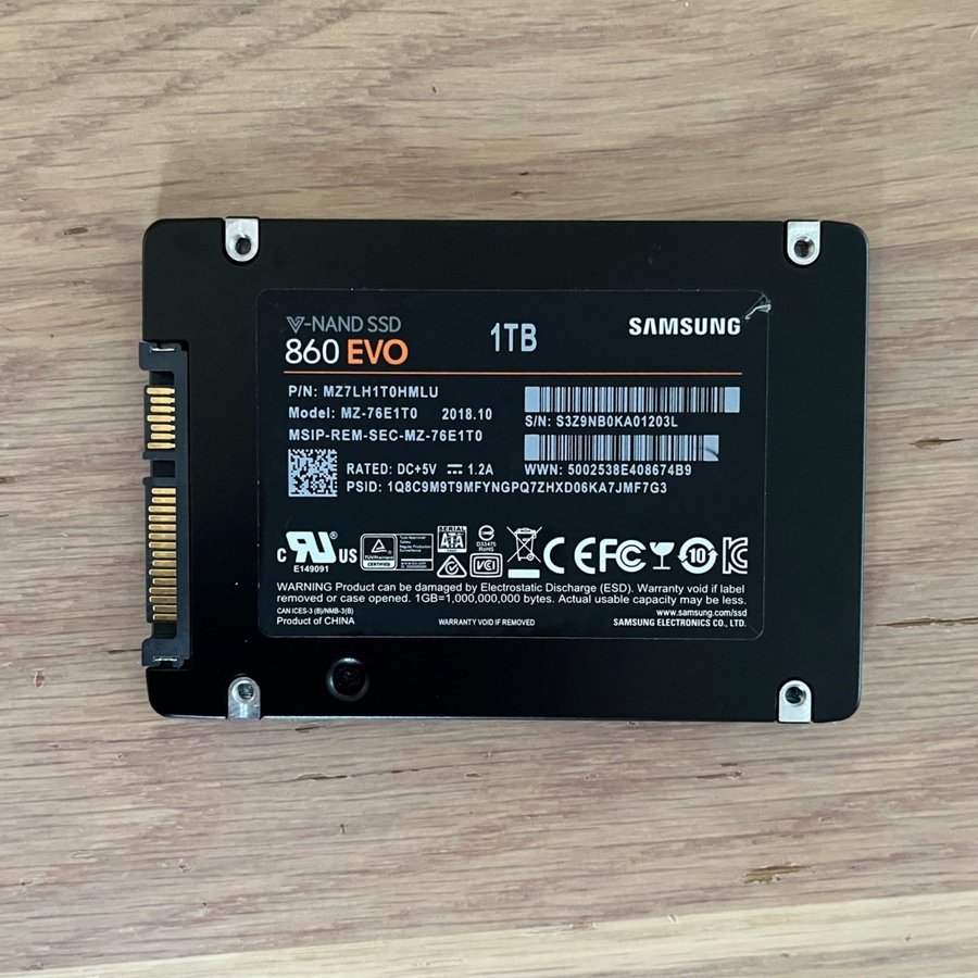 Samsung 860 EVO 1TB SSD