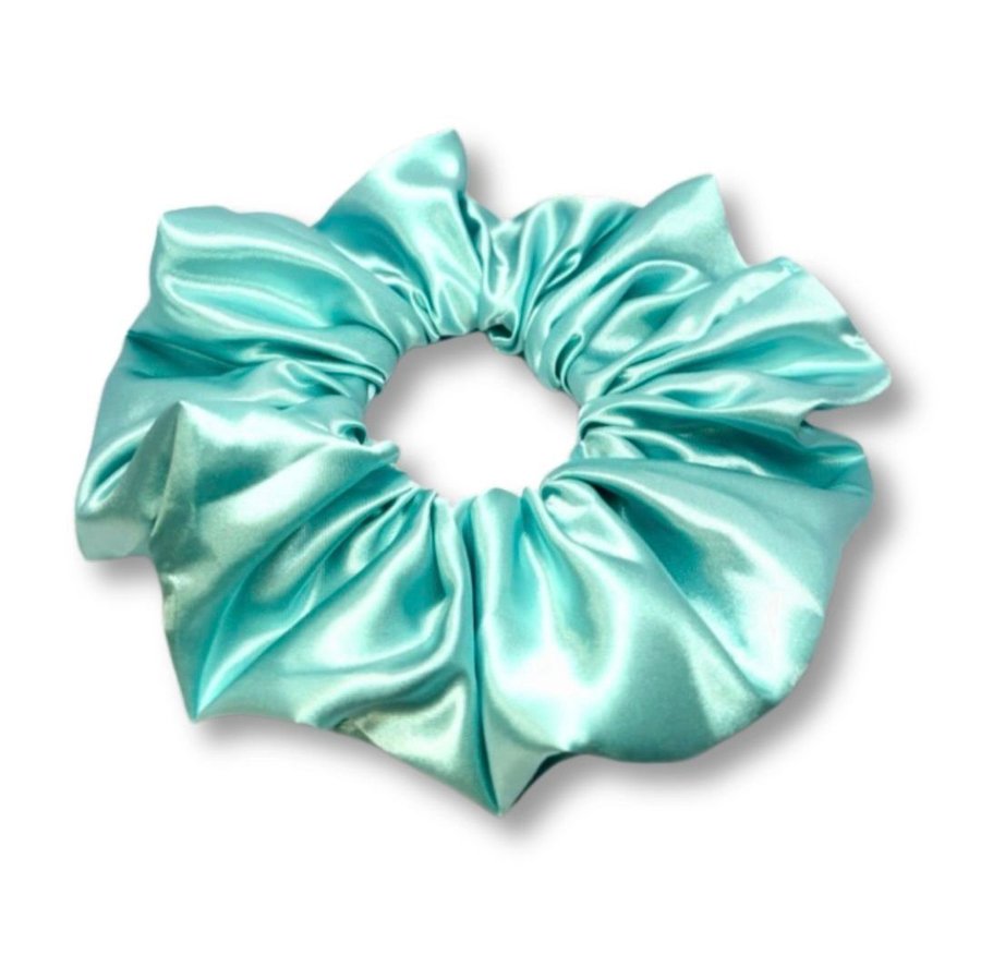 Grön siden överdimensionerad XXL Scrunchie hårsnodd Enchanted Scrunch NY