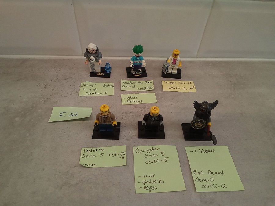 Lego 6 OLIKA FIGURER UR SERIE 2, 5 OCH 17