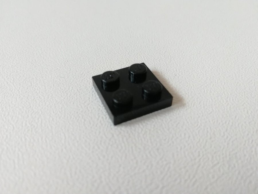 Lego - plate - platt - bas - 2x2 - part 3022 - svart